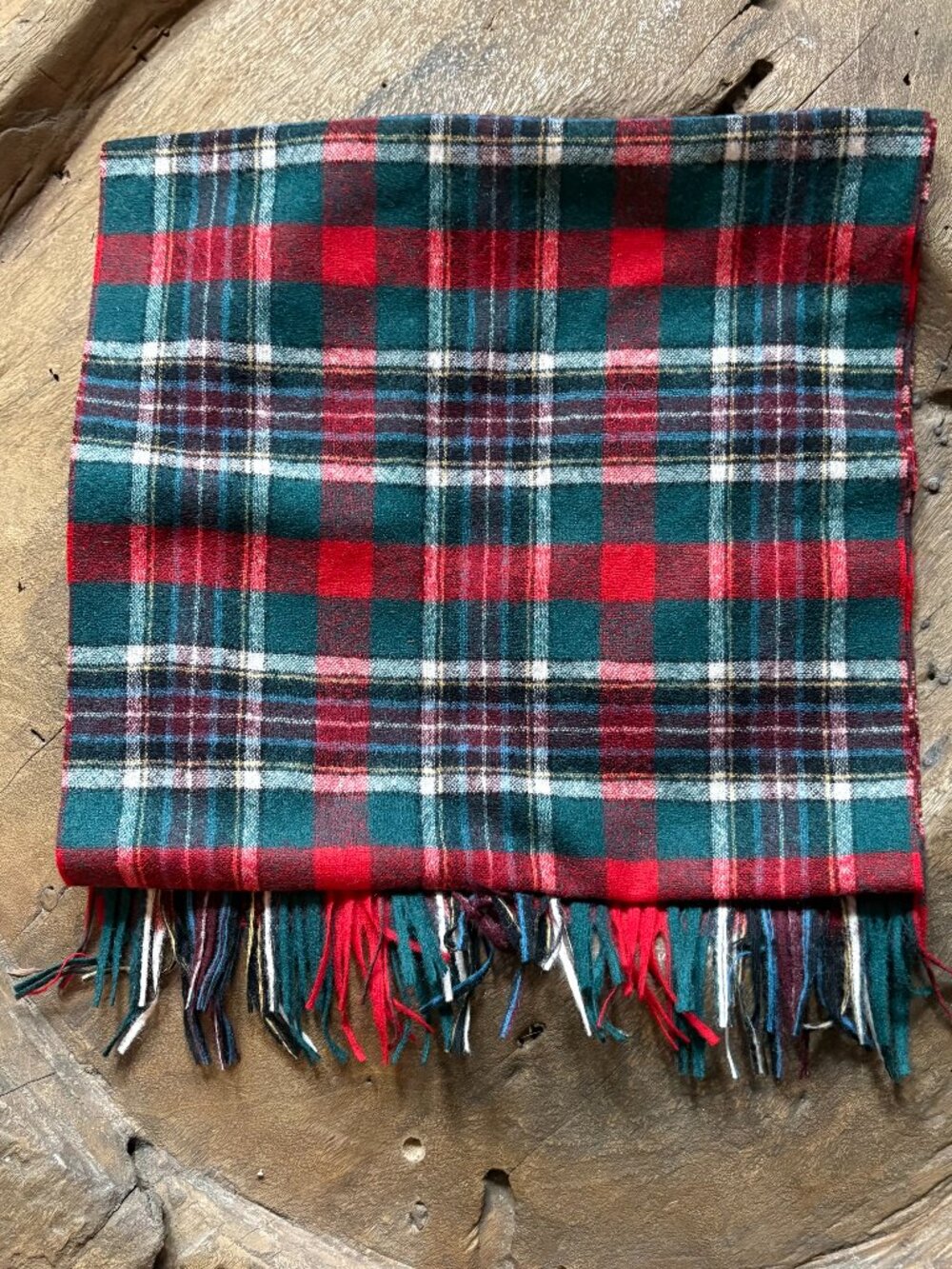Vintage Pendleton Bruce of Kinnaird tartan plaid rectangular unisex wool scarf